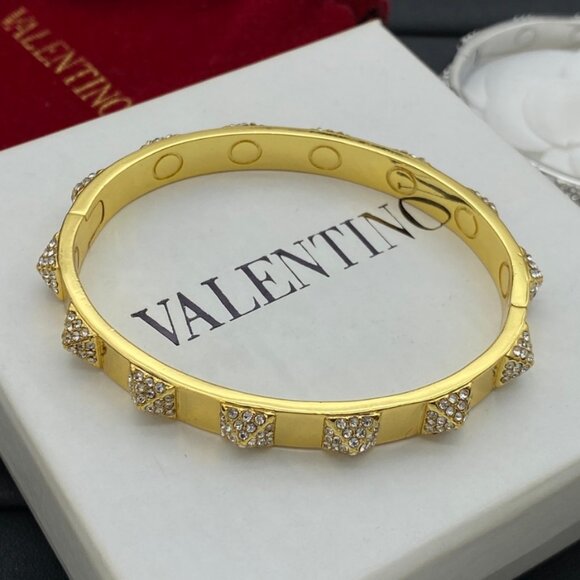 Gold Tone Bangle Bracelets - Picture 1 of 2